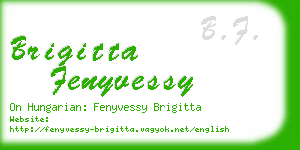 brigitta fenyvessy business card